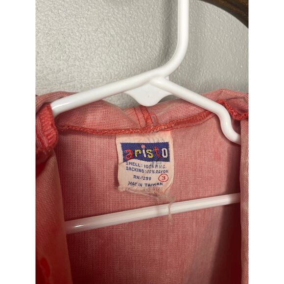 Vintage Aristo Red Alphabet Raincoat Size 3T - Picture 4 of 12